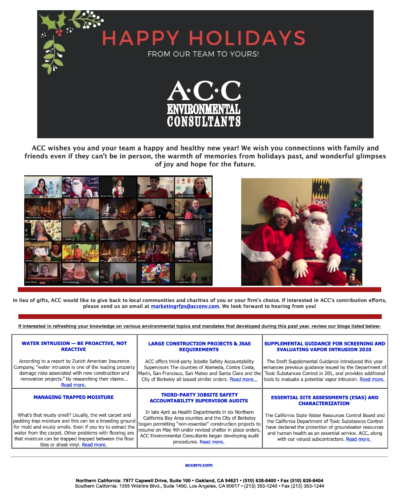 Happy Holiday | ACC Environmental Consultants
